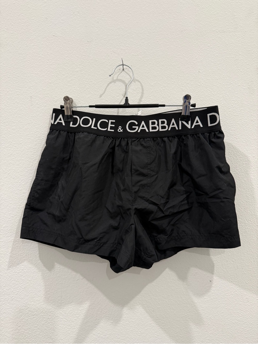Dolce & Gabbana Black Logo Elastic Waist Shorts